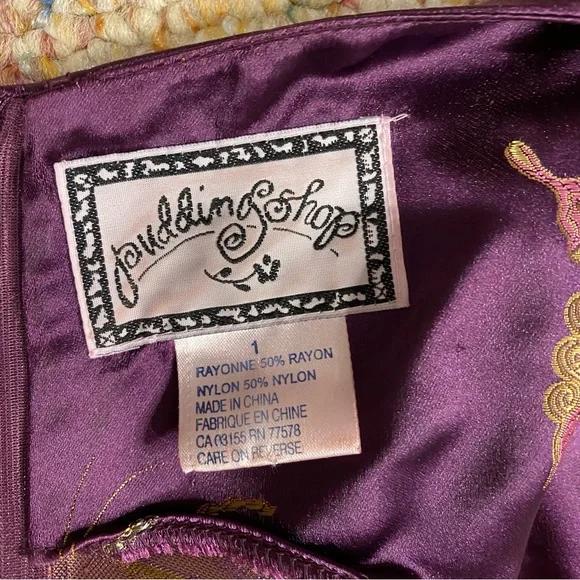 Vintage Pudding Shop by April Cornell purple mini dress - Picture 7 of 7